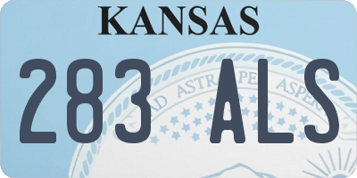 KS license plate 283ALS