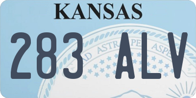 KS license plate 283ALV