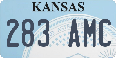 KS license plate 283AMC
