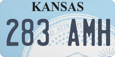 KS license plate 283AMH