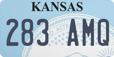 KS license plate 283AMQ