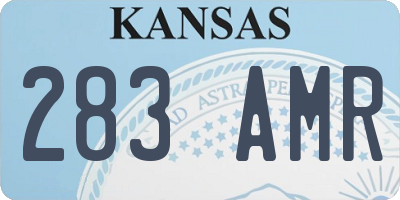 KS license plate 283AMR