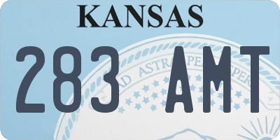 KS license plate 283AMT