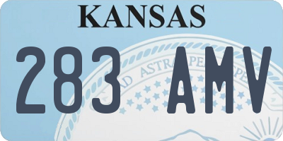 KS license plate 283AMV