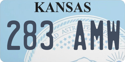 KS license plate 283AMW