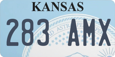KS license plate 283AMX