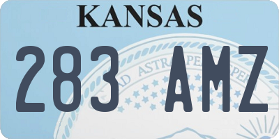 KS license plate 283AMZ