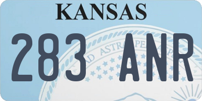 KS license plate 283ANR