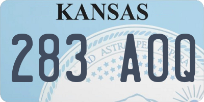 KS license plate 283AOQ