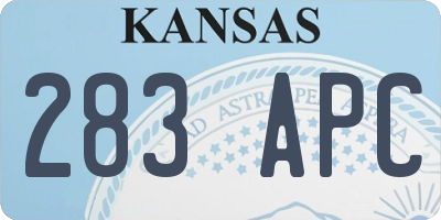 KS license plate 283APC