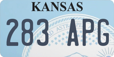KS license plate 283APG