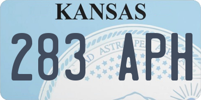 KS license plate 283APH