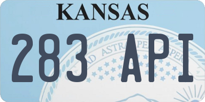 KS license plate 283API