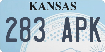 KS license plate 283APK