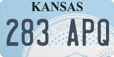 KS license plate 283APQ
