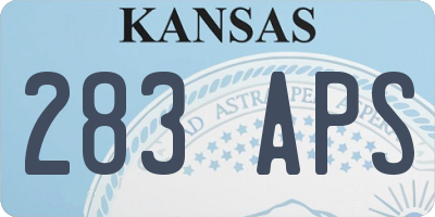 KS license plate 283APS