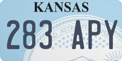 KS license plate 283APY