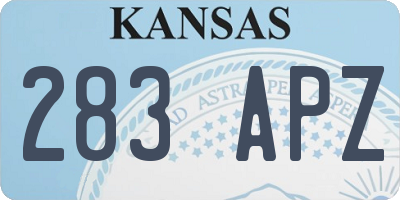 KS license plate 283APZ