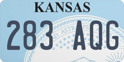 KS license plate 283AQG