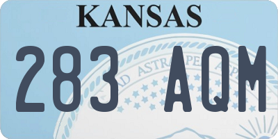 KS license plate 283AQM