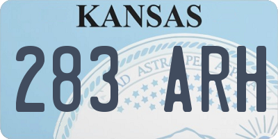 KS license plate 283ARH
