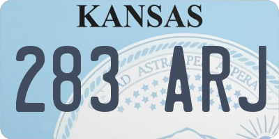 KS license plate 283ARJ