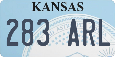 KS license plate 283ARL