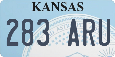 KS license plate 283ARU