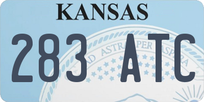 KS license plate 283ATC