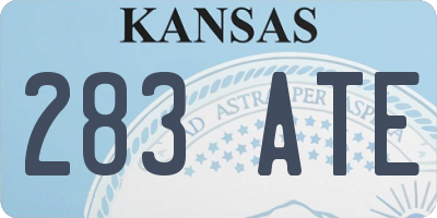 KS license plate 283ATE