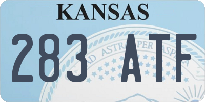 KS license plate 283ATF