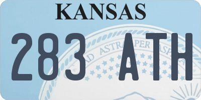 KS license plate 283ATH