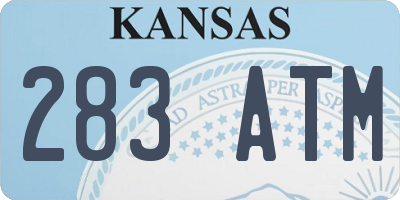 KS license plate 283ATM