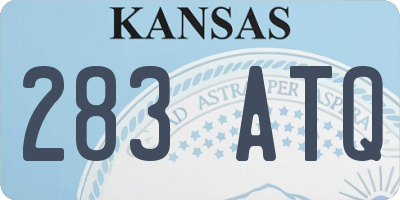 KS license plate 283ATQ