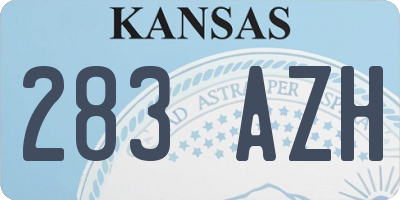 KS license plate 283AZH
