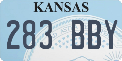 KS license plate 283BBY