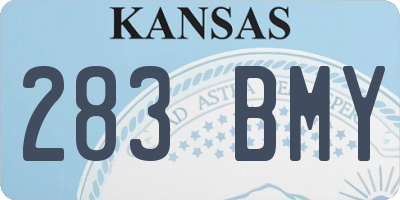 KS license plate 283BMY
