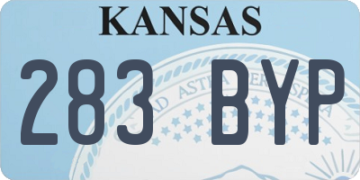 KS license plate 283BYP