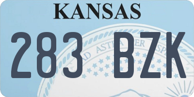 KS license plate 283BZK