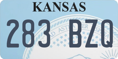KS license plate 283BZQ