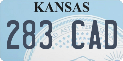 KS license plate 283CAD