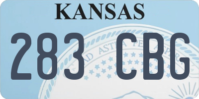 KS license plate 283CBG