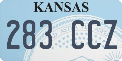 KS license plate 283CCZ