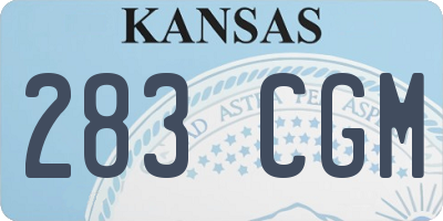 KS license plate 283CGM