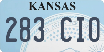 KS license plate 283CIO