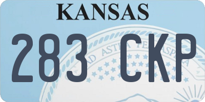 KS license plate 283CKP