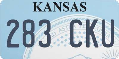 KS license plate 283CKU