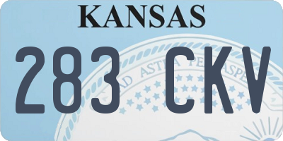 KS license plate 283CKV