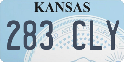 KS license plate 283CLY
