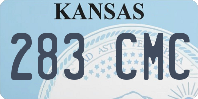 KS license plate 283CMC